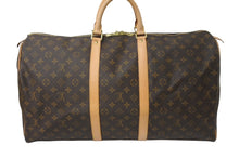 画像をギャラリービューアに読み込む, 極美品 LOUIS VUITTON ルイヴィトン ボストンバッグ キーポル55 M41424 モノグラム ブラウン PVC レザー 中古 61818