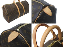 画像をギャラリービューアに読み込む, 極美品 LOUIS VUITTON ルイヴィトン ボストンバッグ キーポル55 M41424 モノグラム ブラウン PVC レザー 中古 61818