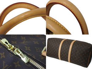 極美品 LOUIS VUITTON ルイヴィトン ボストンバッグ キーポル55 M41424 モノグラム ブラウン PVC レザー 中古 61818