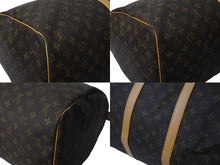 画像をギャラリービューアに読み込む, 極美品 LOUIS VUITTON ルイヴィトン ボストンバッグ キーポル55 M41424 モノグラム ブラウン PVC レザー 中古 61818
