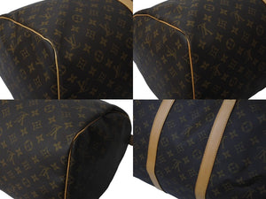 極美品 LOUIS VUITTON ルイヴィトン ボストンバッグ キーポル55 M41424 モノグラム ブラウン PVC レザー 中古 61818