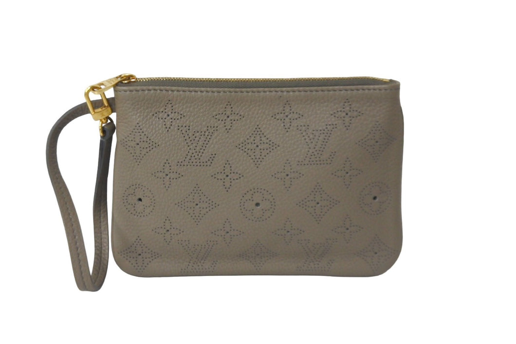 極美品 LOUIS VUITTON ルイヴィトン セレネ モノグラムマヒナ ポーチ ベージュ ゴールド金具 フランス製 中古 61820