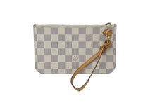 Load image into Gallery viewer, LOUIS VUITTON ルイヴィトン ネヴァーフル 付属ポーチ ポーチ ダミエアズール ホワイト ゴールド金具 美品 中古 61821
