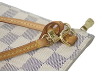 Load image into Gallery viewer, LOUIS VUITTON ルイヴィトン ネヴァーフル 付属ポーチ ポーチ ダミエアズール ホワイト ゴールド金具 美品 中古 61821