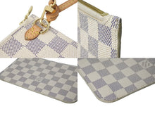 Load image into Gallery viewer, LOUIS VUITTON ルイヴィトン ネヴァーフル 付属ポーチ ポーチ ダミエアズール ホワイト ゴールド金具 美品 中古 61821