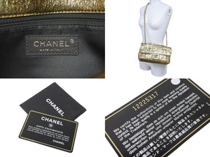 CHANEL シャネル ココマークパッチワーク CCチェーンショルダーバッグ ゴールド シルバー金具 12番台 総柄 美品 中古 61824