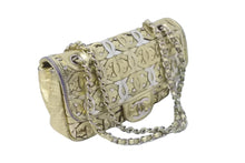 Load image into Gallery viewer, CHANEL シャネル ココマークパッチワーク CCチェーンショルダーバッグ ゴールド シルバー金具 12番台 総柄 美品 中古 61824