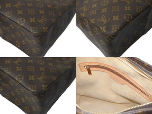 LOUIS VUITTON ルイヴィトン ハンドバッグ ルーピングGM モノグラムキャンバス M51145 ブラウン 美品 中古 61825