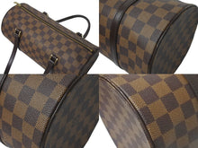 画像をギャラリービューアに読み込む, LOUIS VUITTON ルイヴィトン ハンドバッグ ドラム型 ダミエ パピヨンGM ポーチ付き 30 GM N51303 美品 中古 61826