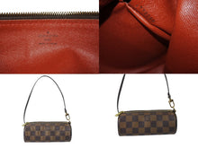 画像をギャラリービューアに読み込む, LOUIS VUITTON ルイヴィトン ハンドバッグ ドラム型 ダミエ パピヨンGM ポーチ付き 30 GM N51303 美品 中古 61826
