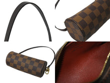 画像をギャラリービューアに読み込む, LOUIS VUITTON ルイヴィトン ハンドバッグ ドラム型 ダミエ パピヨンGM ポーチ付き 30 GM N51303 美品 中古 61826
