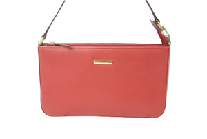 BURBERRY バーバリー ショルダーバッグ ノバチェック柄 ブランドロゴ レザー レッド ゴールド金具 美品 中古 61831 