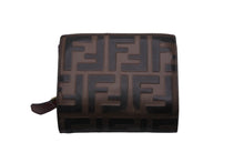 画像をギャラリービューアに読み込む, FENDI フェンディ エフイズ フェンディ 二つ折り財布 8M0386AAFMF13VK ブラウン レッド ゴールド金具 中古 61835 