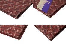 Load image into Gallery viewer, GOYARD ゴヤール カスティリオーネカバー 手帳カバー アジェンダー ヘリンボーン柄 Tイニシャル入り PVC レッド 良品 中古 61836