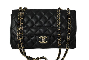 極美品 CHANEL シャネル チェーンショルダーバッグ シングルフラップ ウェーブ マトラッセ25 21番台 ラムスキン ブラック ゴールド金具 中古 61840