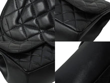 Load image into Gallery viewer, 極美品 CHANEL シャネル チェーンショルダーバッグ シングルフラップ ウェーブ マトラッセ25 21番台 ラムスキン ブラック ゴールド金具 中古 61840