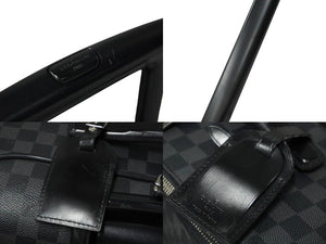 LOUIS VUITTON ルイヴィトン ぺガス65 スーツケース ダミエ・グラフィット ブラック N23301 シルバー金具 良品 中古 61842