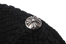 Load image into Gallery viewer, 極美品 CHROME HEARTS クロムハーツ FUCK YOU ビーニー ニットキャップ クロスボール パッチ カシミヤ ブラック 中古 61846