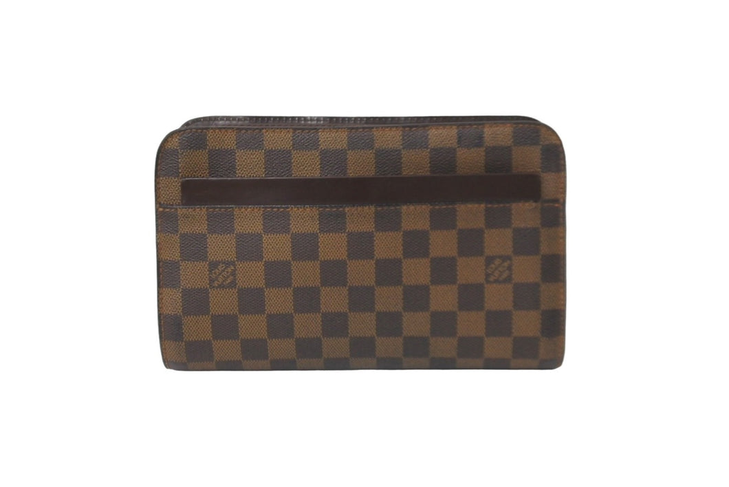LOUIS VUITTON ルイヴィトン ダミエ サンルイ クラッチバッグ ポーチ ダミエキャンバス N51993 ゴールド金具 美品 中古 61849