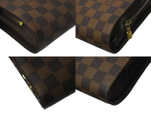 Load image into Gallery viewer, LOUIS VUITTON ルイヴィトン ダミエ サンルイ クラッチバッグ ポーチ ダミエキャンバス N51993 ゴールド金具 美品 中古 61849