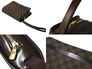 LOUIS VUITTON ルイヴィトン ダミエ サンルイ クラッチバッグ ポーチ ダミエキャンバス N51993 ゴールド金具 美品 中古 61849