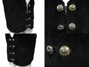 CHROME HEARTS クロムハーツ 8Bクロスボタン スエード ベスト