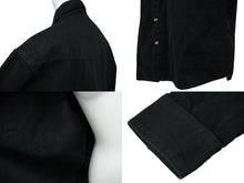Load image into Gallery viewer, CHROME HEARTS クロムハーツ 長袖デニムシャツ クロスボタン クロスパッチ コットン ブラック シルバー925 Ｍ 美品 中古 61853