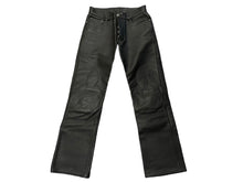 Load image into Gallery viewer, CHROME HEARTS クロムハーツ クロスボールボタン フレアニー レザーパンツ サイズ31 シルバー925 レザー ブラック 美品 中古 61854