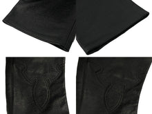 Load image into Gallery viewer, CHROME HEARTS クロムハーツ クロスボールボタン フレアニー レザーパンツ サイズ31 シルバー925 レザー ブラック 美品 中古 61854