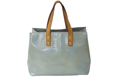 LOUIS VUITTON ルイヴィトン リードPM モノグラムヴェルニ ハンドバッグ ブルー系 M91145 ゴールド金具 良品 中古 61858