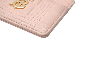 BURBERRY バーバリー キルティング ローラ カードケース ピンク ラムスキン 8056102B1916 ウォレット 名刺入れ 美品 中古 61903