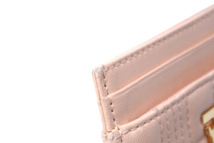 BURBERRY バーバリー キルティング ローラ カードケース ピンク ラムスキン 8056102B1916 ウォレット 名刺入れ 美品 中古 61903