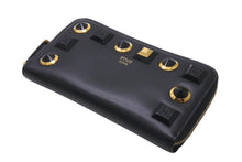 Load image into Gallery viewer, FENDI フェンディ 長財布 スタッズ ラウンドファスナー ジップ ゴールドエディション レザー 8M0299 ブラック 良品 中古 61904