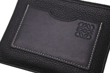 Load image into Gallery viewer, LOEWE ロエベ コインカードホルダー ラージ コインケース C660O37X01 ブラック パラジウム シルバー金具 美品 中古 61905