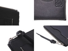 Load image into Gallery viewer, LOEWE ロエベ コインカードホルダー ラージ コインケース C660O37X01 ブラック パラジウム シルバー金具 美品 中古 61905