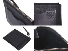 Load image into Gallery viewer, LOEWE ロエベ コインカードホルダー ラージ コインケース C660O37X01 ブラック パラジウム シルバー金具 美品 中古 61905