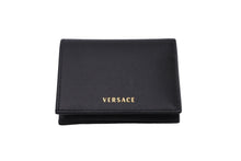 画像をギャラリービューアに読み込む, 極美品 VERSACE ヴェルサーチ 二つ折り財布 レザー ブラック メデューサロゴ ゴールド金具 イタリア製 中古 61906 