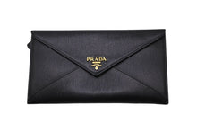 Load image into Gallery viewer, PRADA プラダ VITELLO MOVE 長財布 1MF175 サフィアーノ ブラック NERO ロゴ ゴールド金具 美品 中古 61909