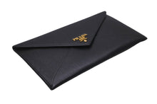 Load image into Gallery viewer, PRADA プラダ VITELLO MOVE 長財布 1MF175 サフィアーノ ブラック NERO ロゴ ゴールド金具 美品 中古 61909