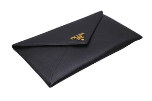 PRADA プラダ VITELLO MOVE 長財布 1MF175 サフィアーノ ブラック NERO ロゴ ゴールド金具 美品 中古 61909