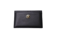 Load image into Gallery viewer, CHANEL シャネル カードケース 名刺入れ ココマーク キャビアスキン 8番台 ブラック ゴールド金具 美品 中古 61930