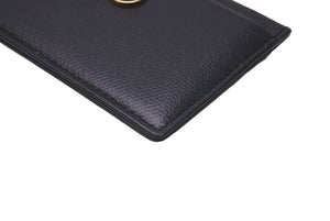 CHANEL シャネル カードケース 名刺入れ ココマーク キャビアスキン 8番台 ブラック ゴールド金具 美品 中古 61930