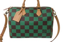 Load image into Gallery viewer, 未使用 LOUIS VUITTON ルイヴィトン 新作 スピーディバンドリエール 40 ヴェール グリーン ブラウン ダミエポップ レザー N40579 中古 61933