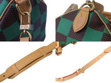 Load image into Gallery viewer, 未使用 LOUIS VUITTON ルイヴィトン 新作 スピーディバンドリエール 40 ヴェール グリーン ブラウン ダミエポップ レザー N40579 中古 61933