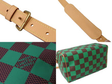 Load image into Gallery viewer, 未使用 LOUIS VUITTON ルイヴィトン 新作 スピーディバンドリエール 40 ヴェール グリーン ブラウン ダミエポップ レザー N40579 中古 61933