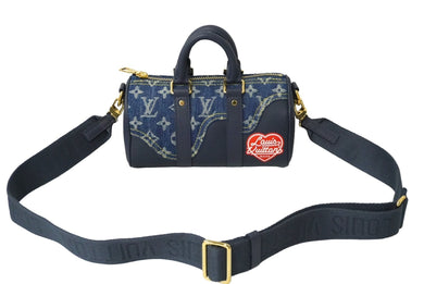 極美品 LOUIS VUITTON ルイ ヴィトン × NIGO コラボ キーポルXS ハンドバッグ ストラップ付 M81011 モノグラム ドリップ 中古 61942