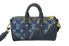 Load image into Gallery viewer, 極美品 LOUIS VUITTON ルイ ヴィトン × NIGO コラボ キーポルXS ハンドバッグ ストラップ付 M81011 モノグラム ドリップ 中古 61942