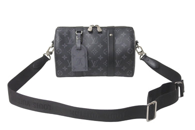 極美品 LOUIS VUITTON ルイ ヴィトン シティ キーポル ショルダーバッグ M45936 モノグラム エクリプス キャンバス 中古 61944