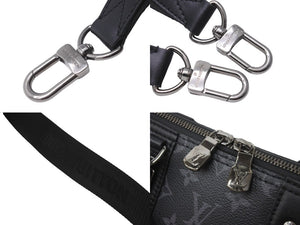 極美品 LOUIS VUITTON ルイ ヴィトン シティ キーポル ショルダーバッグ M45936 モノグラム エクリプス キャンバス 中古 61944
