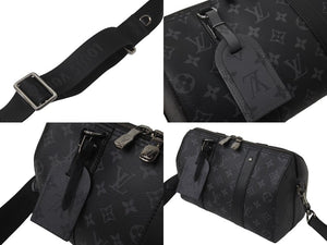 極美品 LOUIS VUITTON ルイ ヴィトン シティ キーポル ショルダーバッグ M45936 モノグラム エクリプス キャンバス 中古 61944